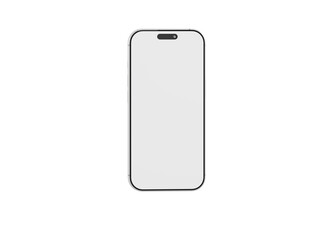 Clean, contemporary smartphone with a blank screen, perfect for mockups and UI design. Isolated on white backgr