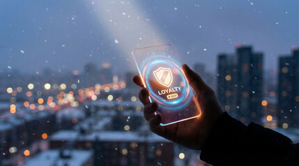 Nightlight Orb Over Cityscape