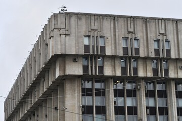 Facade of a brick building in London.