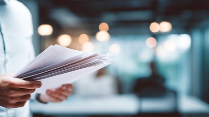 Business person papers