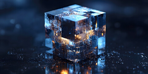 Luminous Core: The Prism Cube, ai generated.