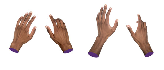 A pair of outstretched hands reaches forward as if holding an invisible object. The isolated gesture