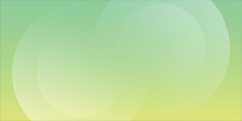 Soft Green To Yellow Gradient Background With Circular Abstract Shapes For Modern Design