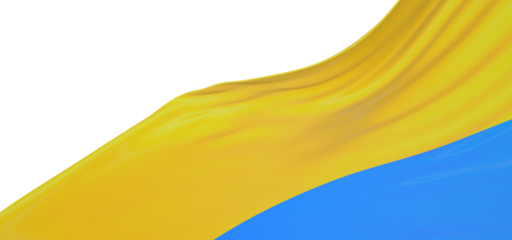 Embrace Modernity: Striking 3D Ukraine Flag Illustration for Creatives