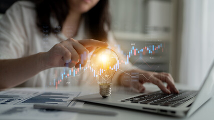 Candlestick chart visualizing financial market trends, investment patterns, price fluctuations, and trading strategy in capital and digital asset markets Latch
