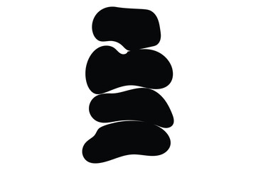 stones shape icon, stone icon, Zen stones in the shape icon,