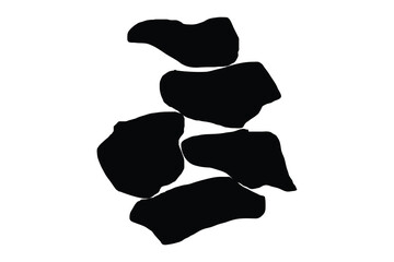 stones shape icon, stone icon, Zen stones in the shape icon,