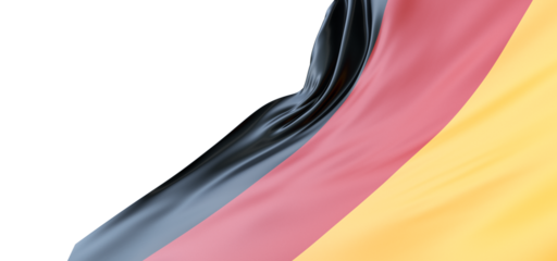 National pride: The German flag in the wind