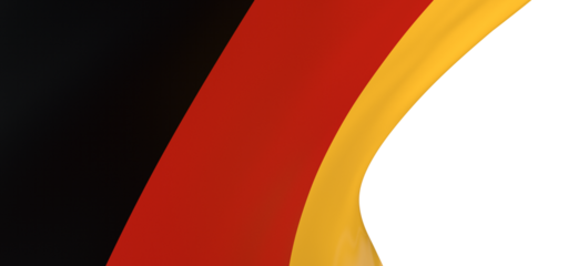 Flag of Germany. Wide format 3D illustration. State symbol of the Federal Republic of Germany.