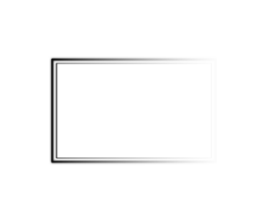 Abstract glowing rectangular frame isolated on transparent background