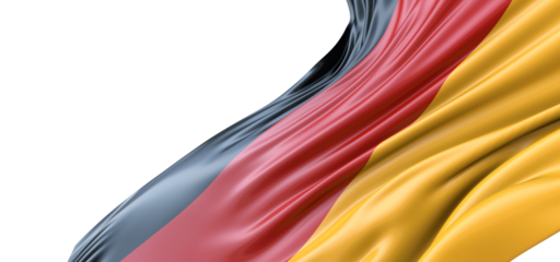 Wavy flag of German. Suitable for background graphic resources. 3D illustration