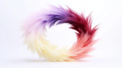 Abstract colorful swirl pattern with soft fluffy texture, gradient pastel and vibrant hues