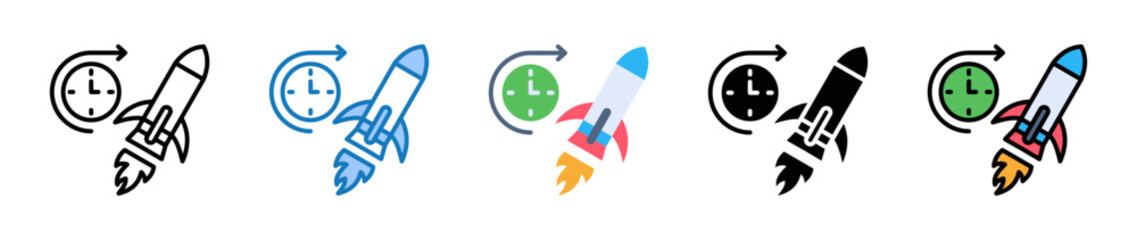 Future Space multiple style icons set design vector illustration.  © Awe Vector