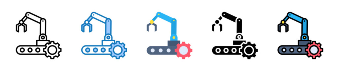 Manufacturing multiple style icons set design vector illustration. 