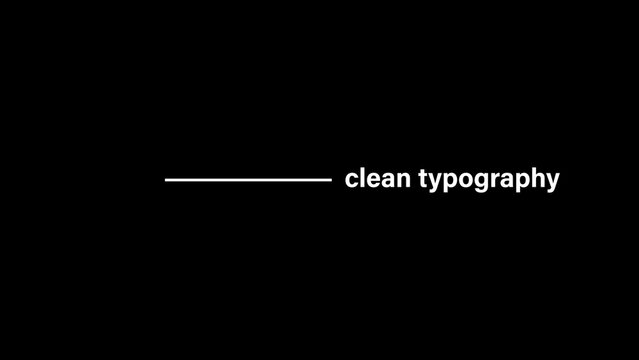 Clean Text Animations