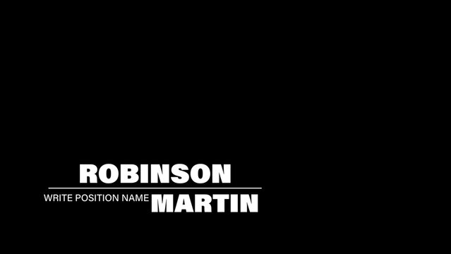 Clean Lower Thirds Animations