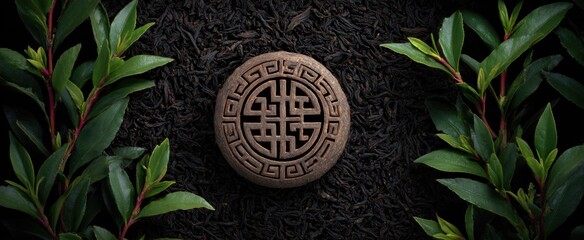 Fototapeta premium The tea leaves whisper secrets like tiny fortune-telling wizards in a cup.