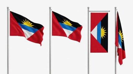 Flag Antigua And Barbuda Render
