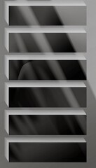 Vertical black shadow interior home art design