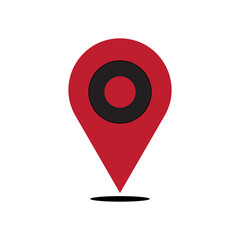 map pin  logo icon  simple flat