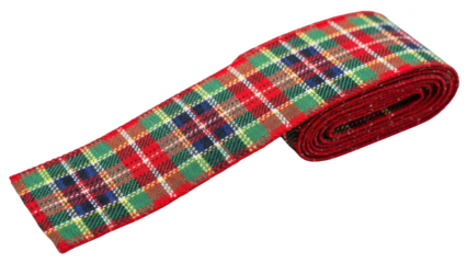 Red Green Plaid Ribbon Roll Christmas Holiday Fabric Pattern Keywords: ribbon, fabric, plaid