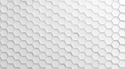 Fototapeta premium White 3D honeycomb pattern background, abstract design, modern geometric tile use