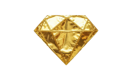 Shiny Gold Diamond Shape on Black Background jewel precious