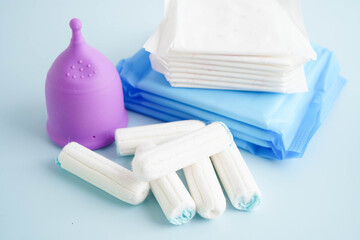 Sanitary hygiene set for woman menstrual period cycle protection.