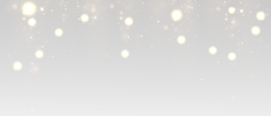 Soft glowing bokeh circles filled with sparkling gold dust. Tiny glitter sparkles shimmer subtly. 