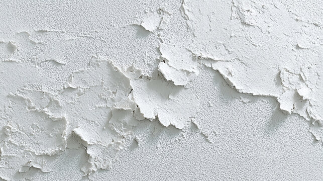Cracked paint on a wall showing signs of dampness and damage