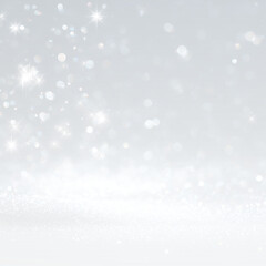 Elegant white background with soft swirling patterns and delicate snowflakes.Texture of cold winter wind. Light effect for advertising, holidays, cards, gifts.	