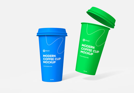 Two Coffee Cup Mockup