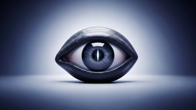 Abstract eye design with a futuristic and technological aesthetic. - Powered by Adobe