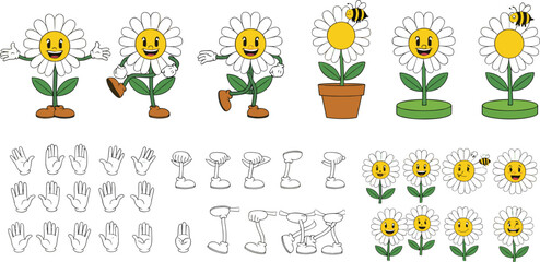 Geometric Gemstone Diamond Crystal Outline Vector Set