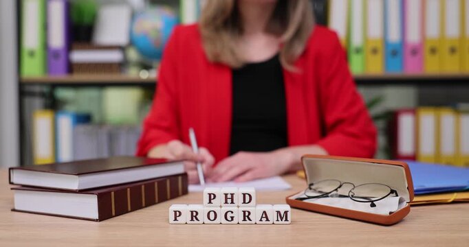 Exploring the journey of academic achievement and dedication to a PhD program in a colorful study space