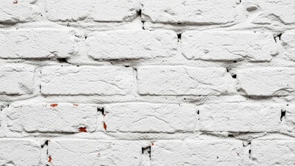 White Brick Wall Texture Background Close Up.