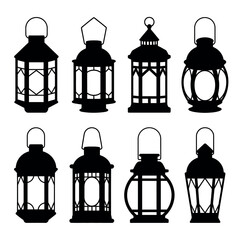Set of Lantern Designs for Ramadan and Eid Celebrations