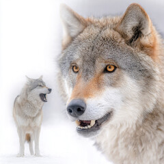 Obraz premium Magnificent Wolf Portrait