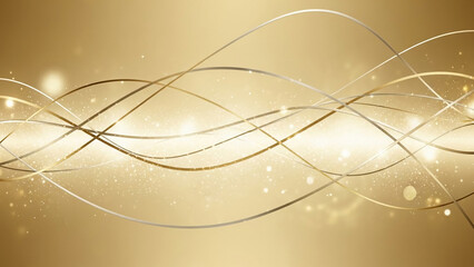 Elegant golden abstract background with shimmering lines and subtle bokeh perfect for luxury branding festive designs or upscale invitations