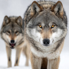 Obraz premium Two Wolves