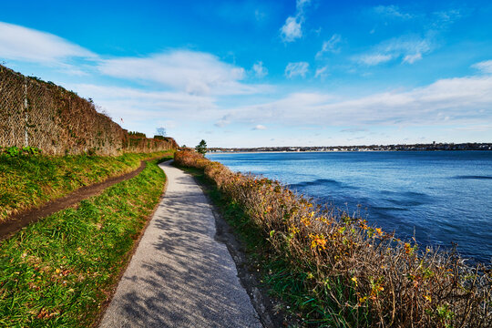 Newport Cliff walk, Newport, Rhode Island, New England 