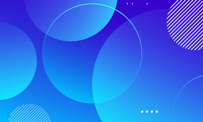 Abstract blue background with circles. Vector illustration