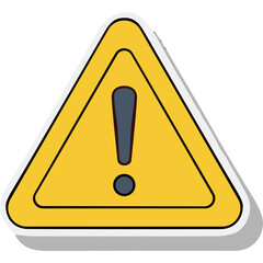 Yellow Warning Triangle With Exclamation Mark On Black Background Danger Sign Symbol Caution Alert Notification Hazard Safety Icon