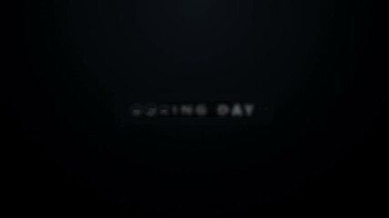 Boxing Day text animation on a dark background perfect for holiday promotions and sales events.