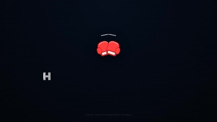 Happy Boxing Day Celebration with Boxing Gloves on Black Background. - Powered by Adobe