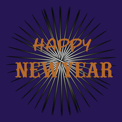 Vector illustration of an explosion of fireworks design like a star flower light decoration for night celebration party