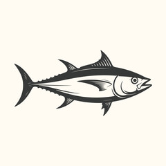 Obraz premium Tuna Fish Silhouette vector