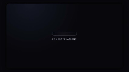 New Job Congratulations Text Animation on Dark Background.