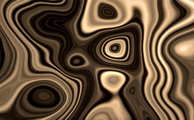 Golden metallic fluid fractal background