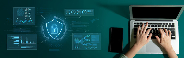 A futuristic cybersecurity dashboard for a Security Operations Center (SOC). The system monitors the network, analyzes data for threats, and provides comprehensive protection. Fermion